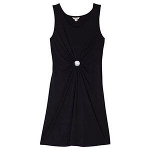 HABITUAL girl Girl's Draped Dress (Big Kids) Black 10 (Big Kid)